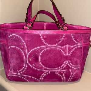 Coach suede tote